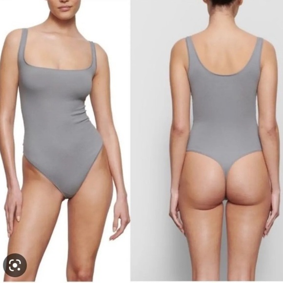 SKIMS Stretch Cotton Rib Bodysuit in Pacific 2X NWT - Picture 2 of 7